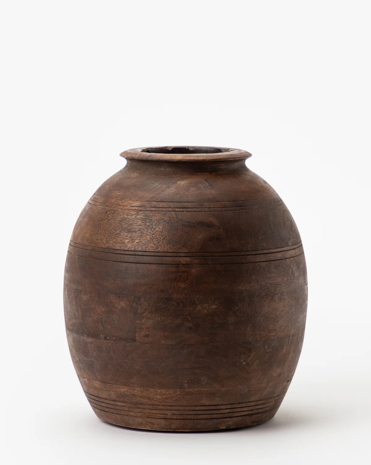Aged Wood Vase - Image 2