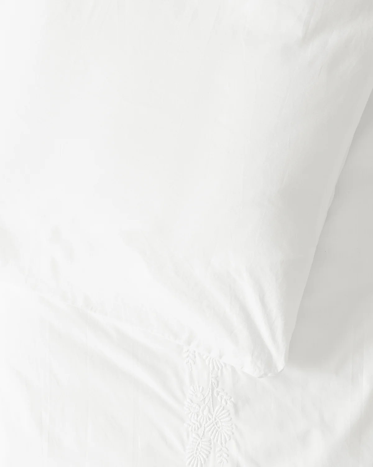 Bianca Organic Percale Embroidered Duvet Cover - Image 6