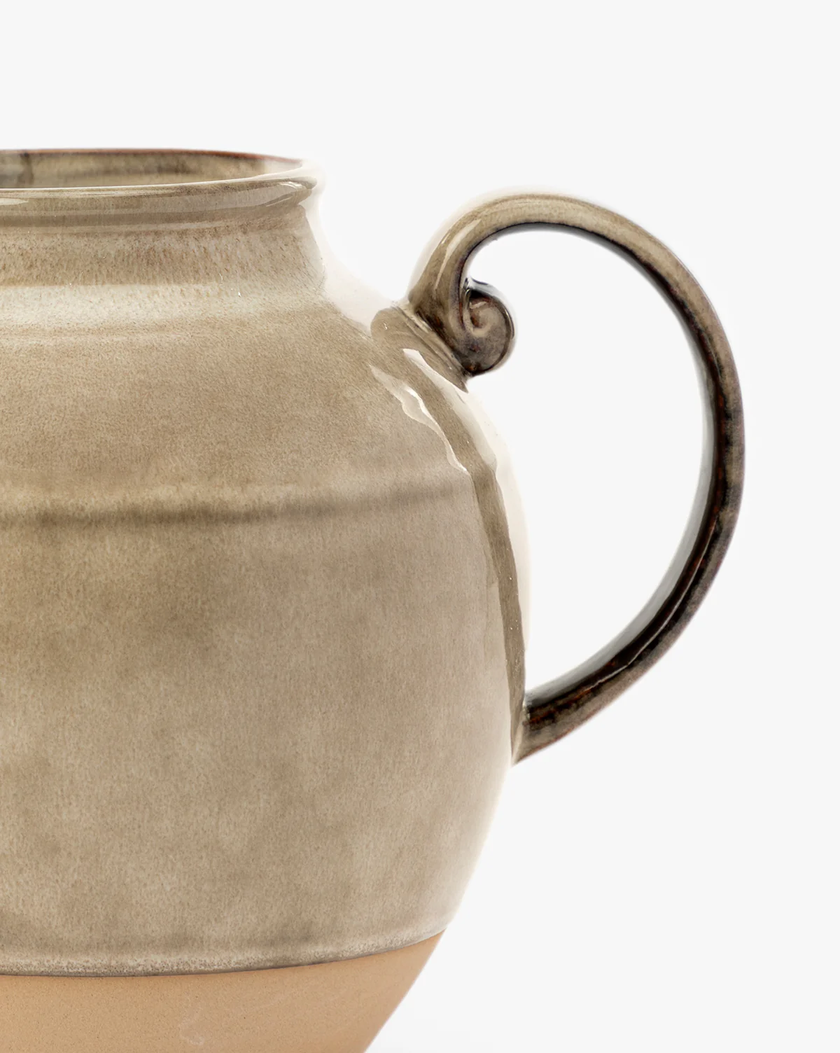 Brown Stoneware Pitcher - Image 4
