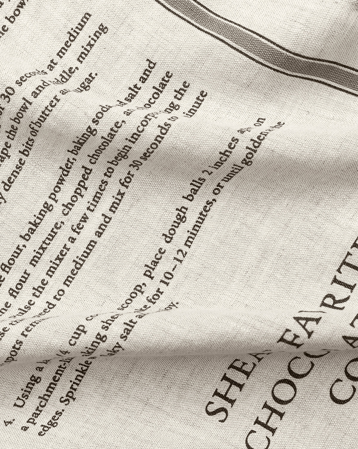 Chocolate Chip Recipe Tea Towel - Image 3