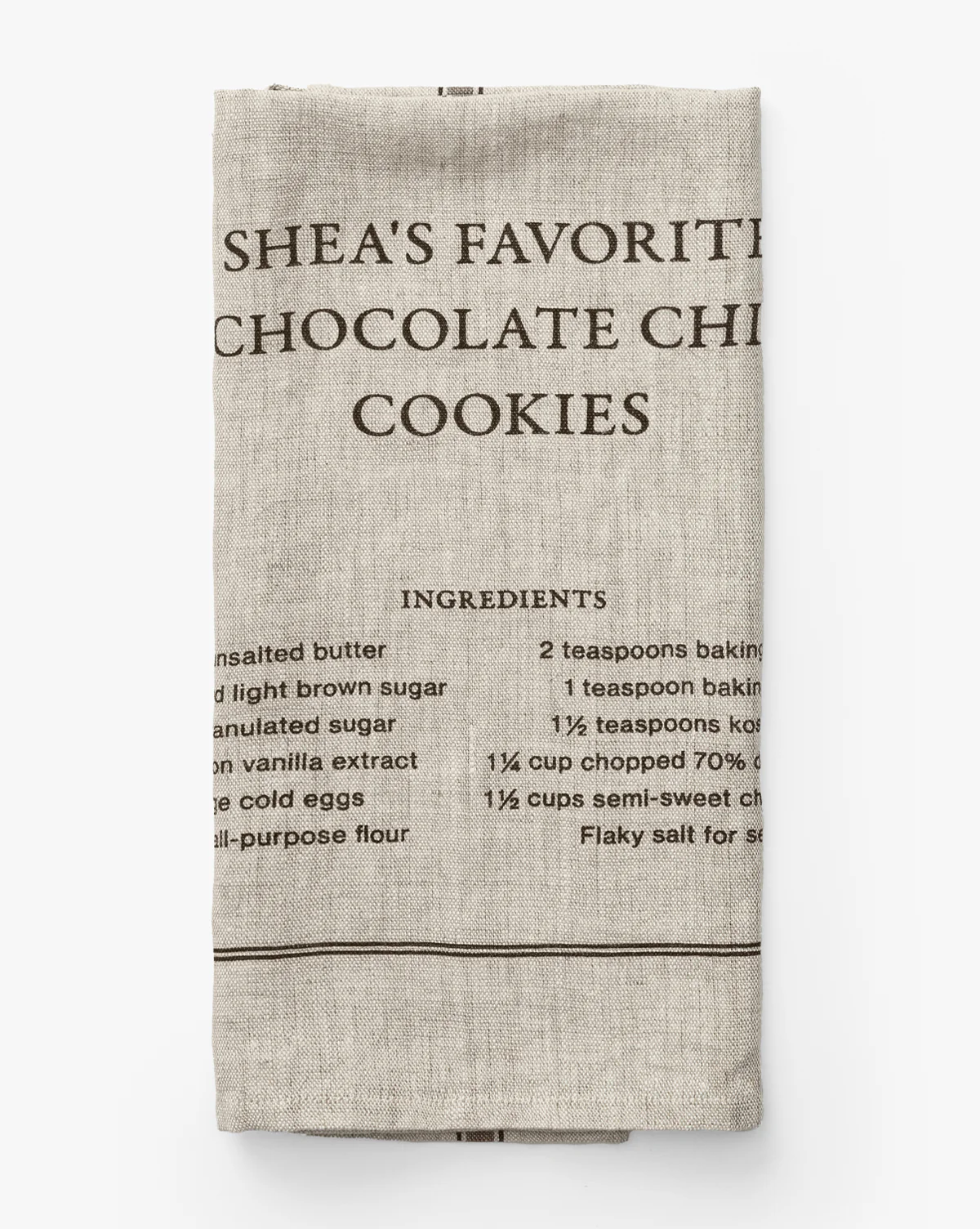 Chocolate Chip Recipe Tea Towel - Image 4