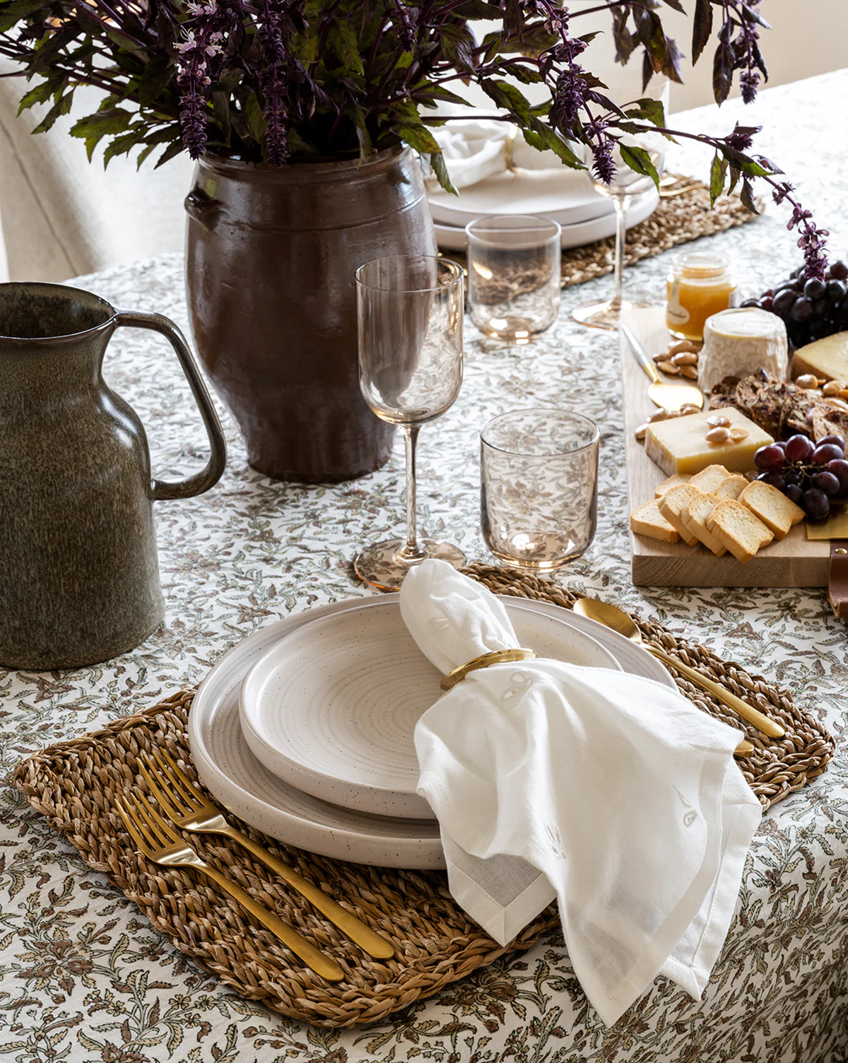 Estelle Block Print Tablecloth - Image 6