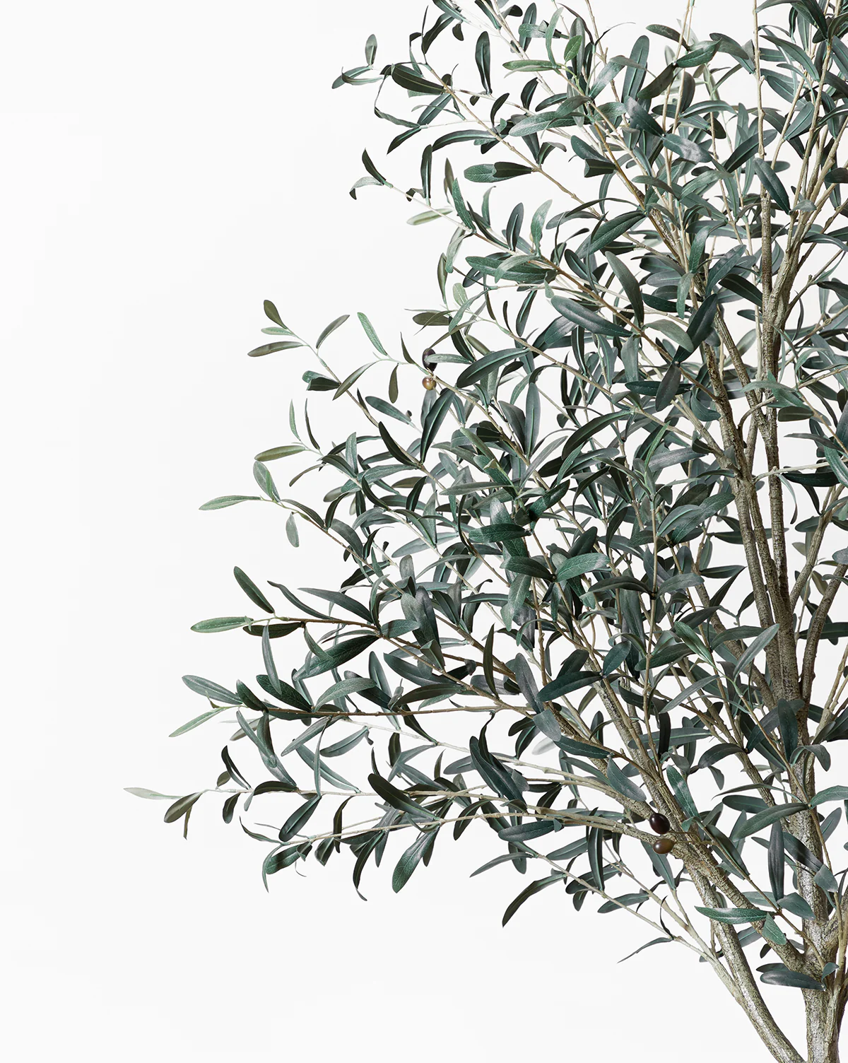 Faux 96" Olive Tree with Woven Pot - Image 3