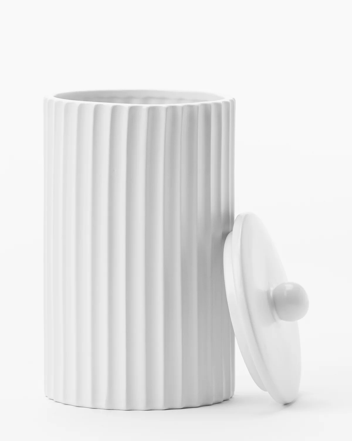 Fluted Lidded Bathroom Canister - Image 3