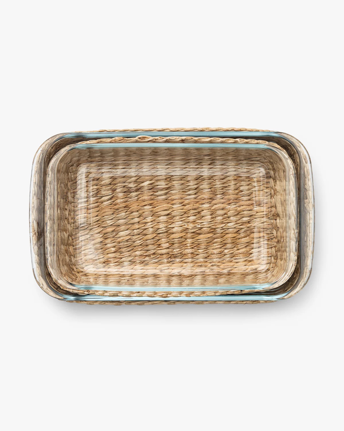 Glass Baking Dishes with Hand-Woven Lattice (Set of 2) - Image 5