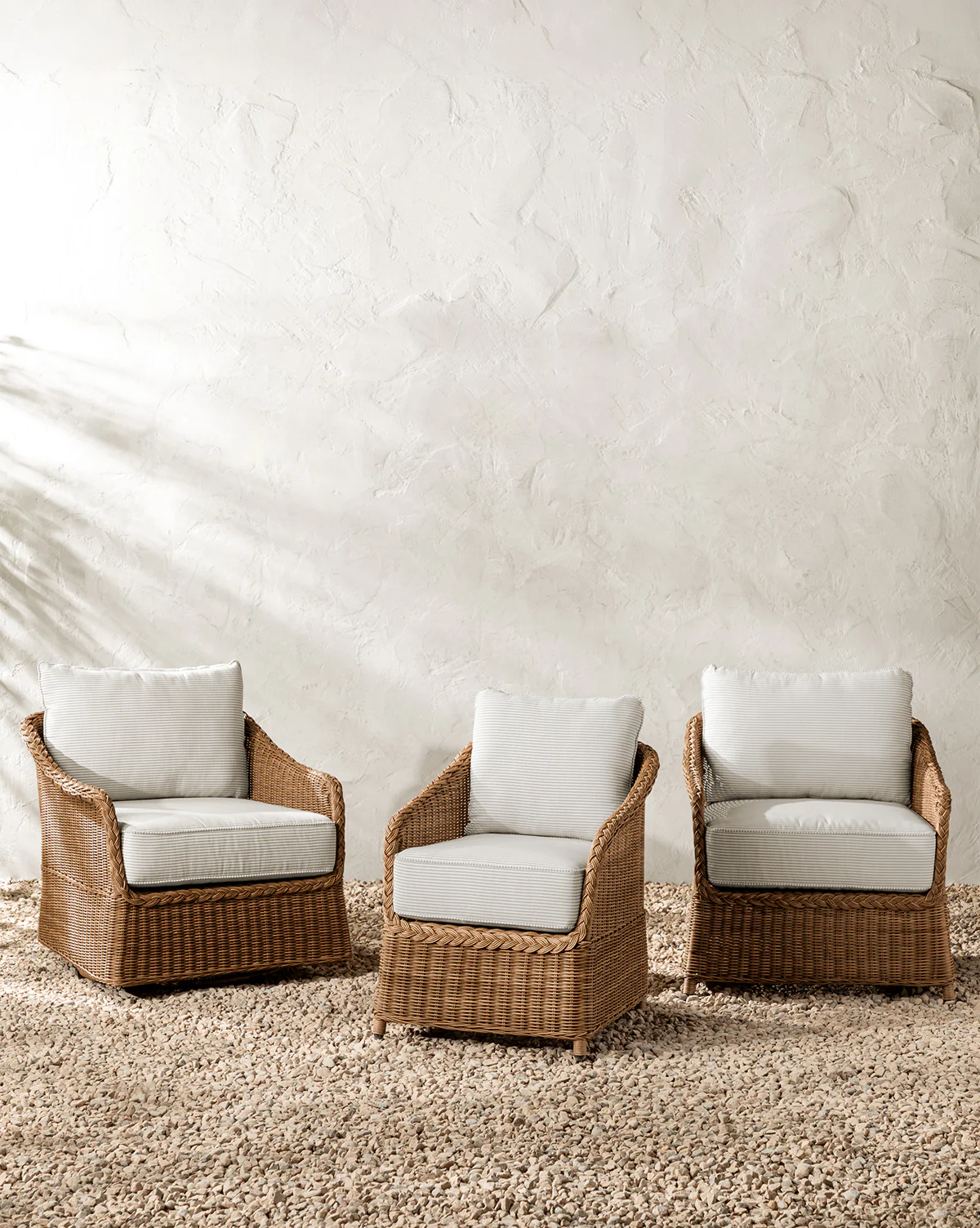 Haviland Outdoor Lounge Chair with Perennials Taupe Stripe - Image 7