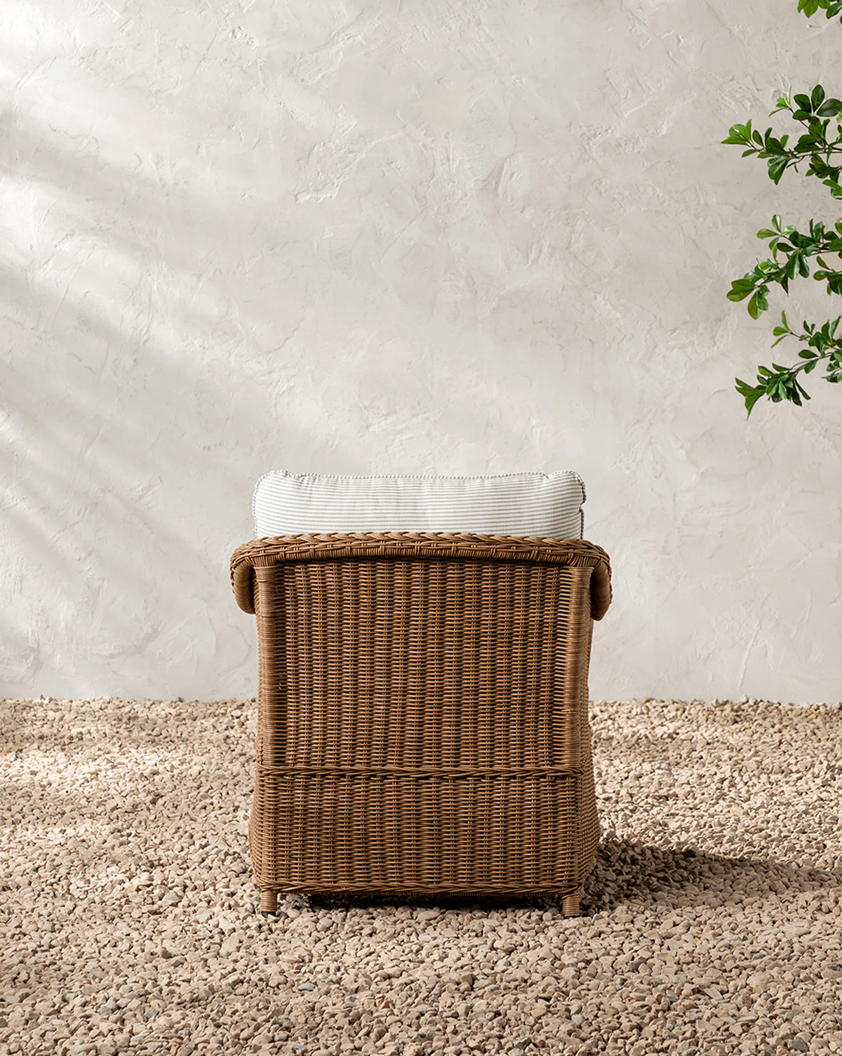 Haviland Outdoor Lounge Chair with Perennials Taupe Stripe - Image 8