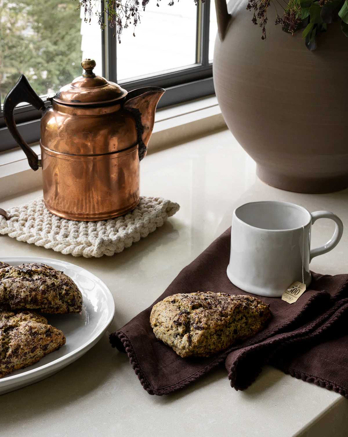 Leather Handled Crochet Pot Holder (Set of 3) - Image 2
