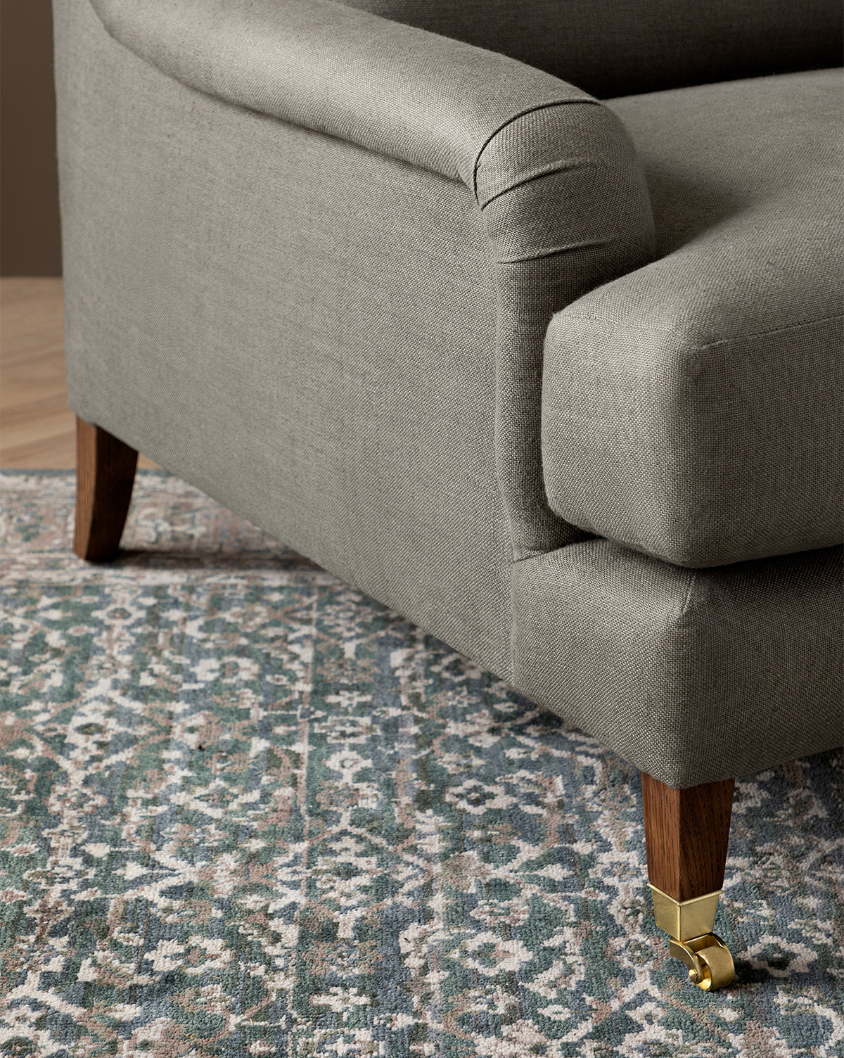 Lucille English Roll Arm Chair and a Half - Image 4