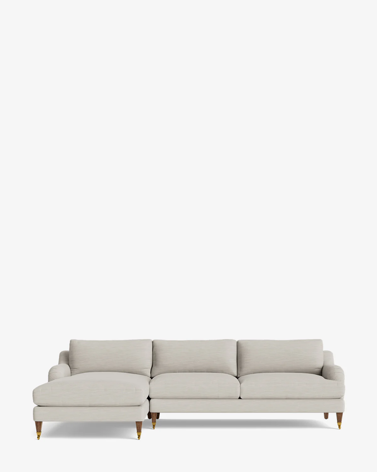 Lucille English Roll Arm Left Chaise Sectional 107" - Image 55
