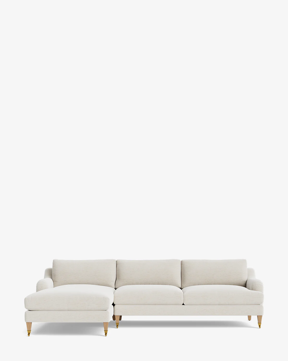 Lucille English Roll Arm Left Chaise Sectional 107" - Image 9