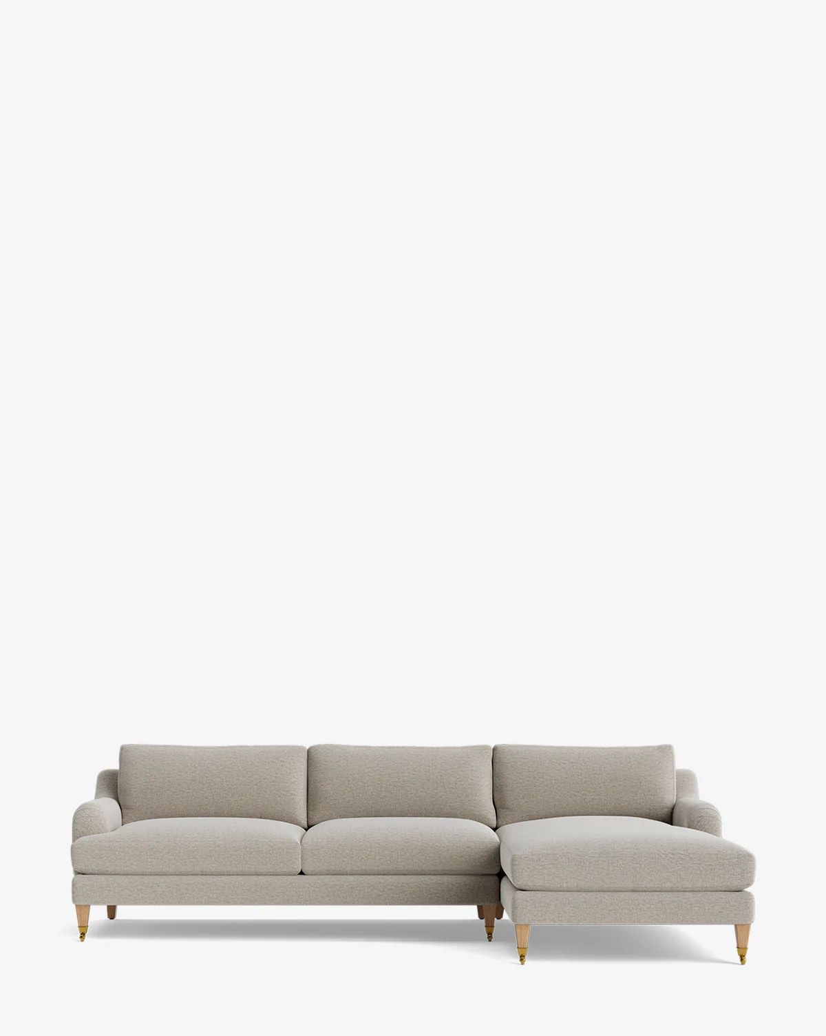 Lucille English Roll Arm Right Chaise Sectional 107" - Image 15