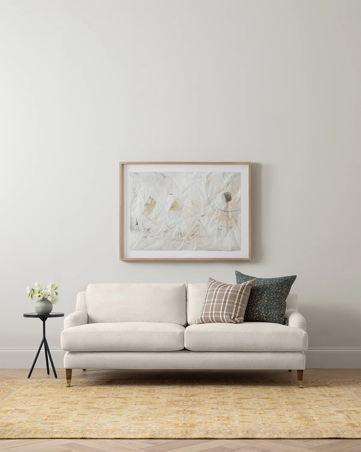 Lucille English Roll Arm Sofa 78"