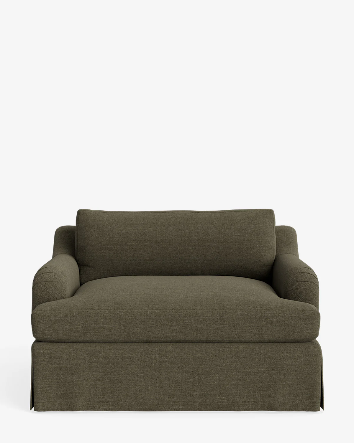 Lucille Skirted English Roll Arm Chair and a Half