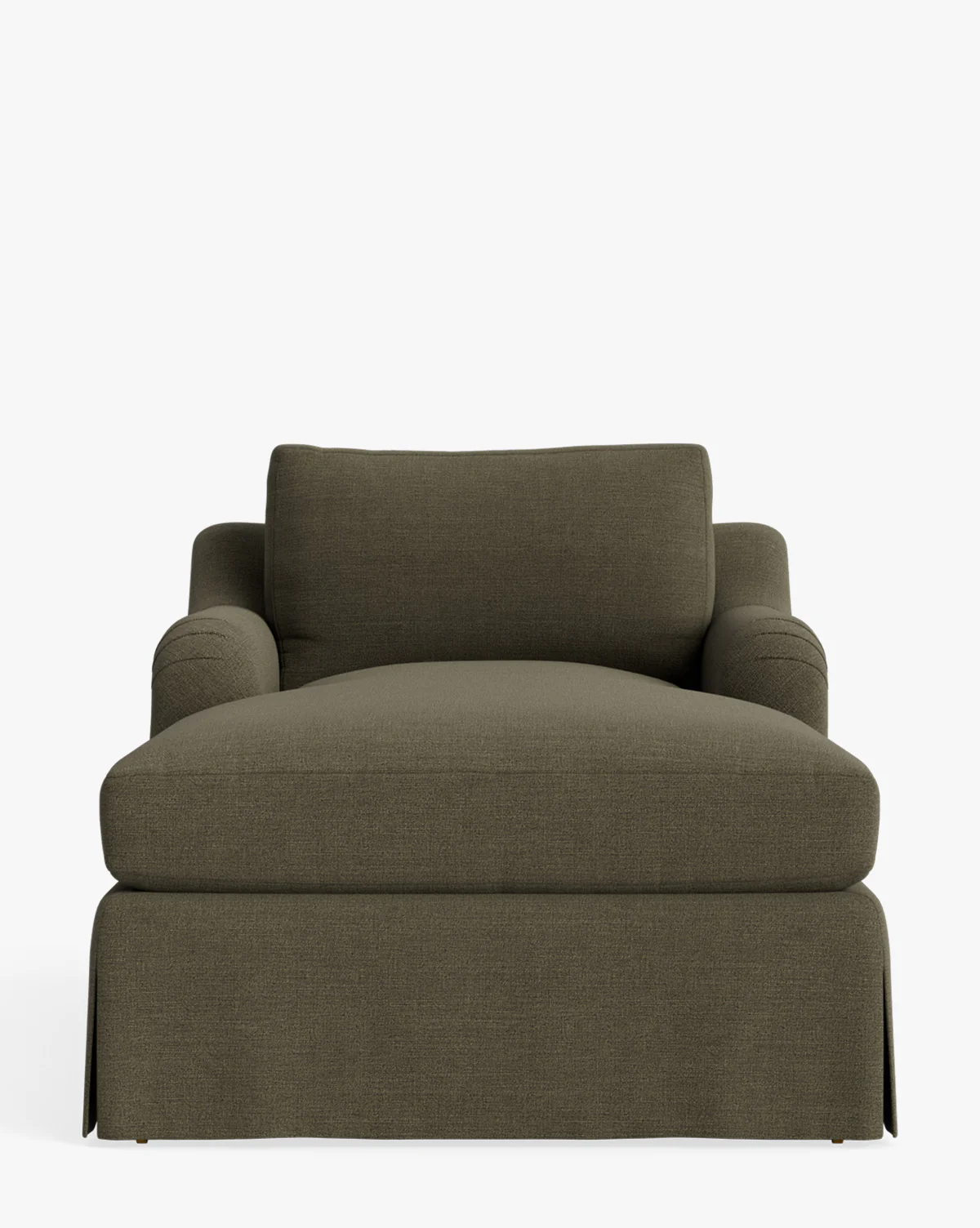 Lucille Skirted English Roll Arm Chaise Lounge