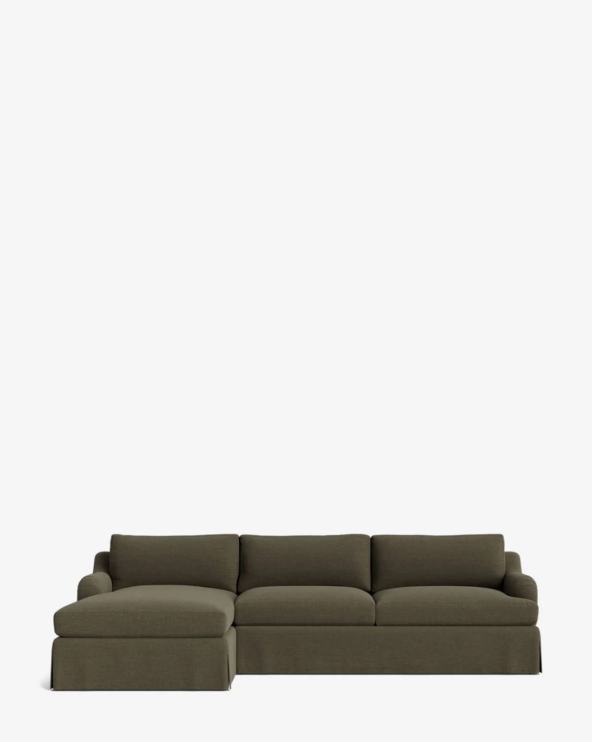 Lucille Skirted English Roll Arm Chaise Sectional - Image 2