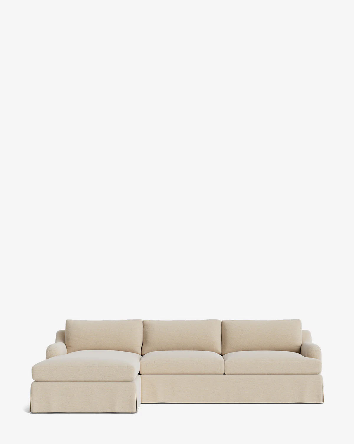 Lucille Skirted English Roll Arm Chaise Sectional - Image 3