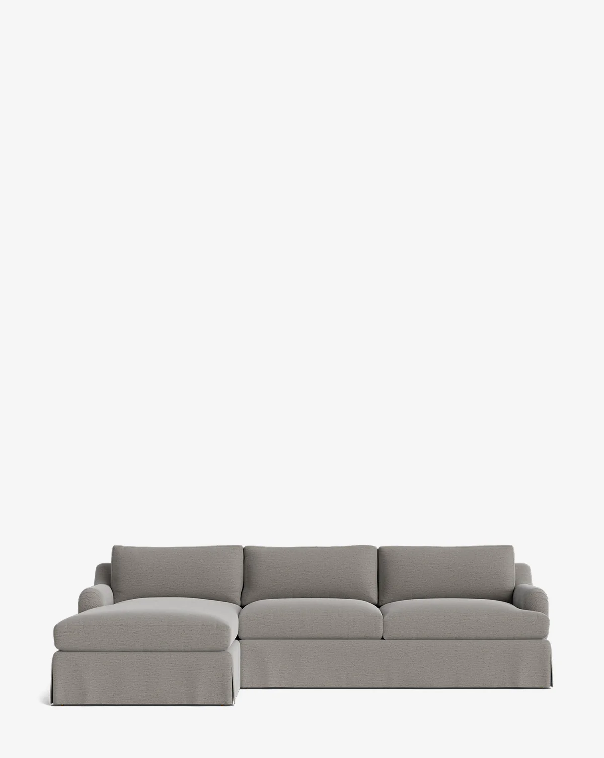 Lucille Skirted English Roll Arm Chaise Sectional - Image 7