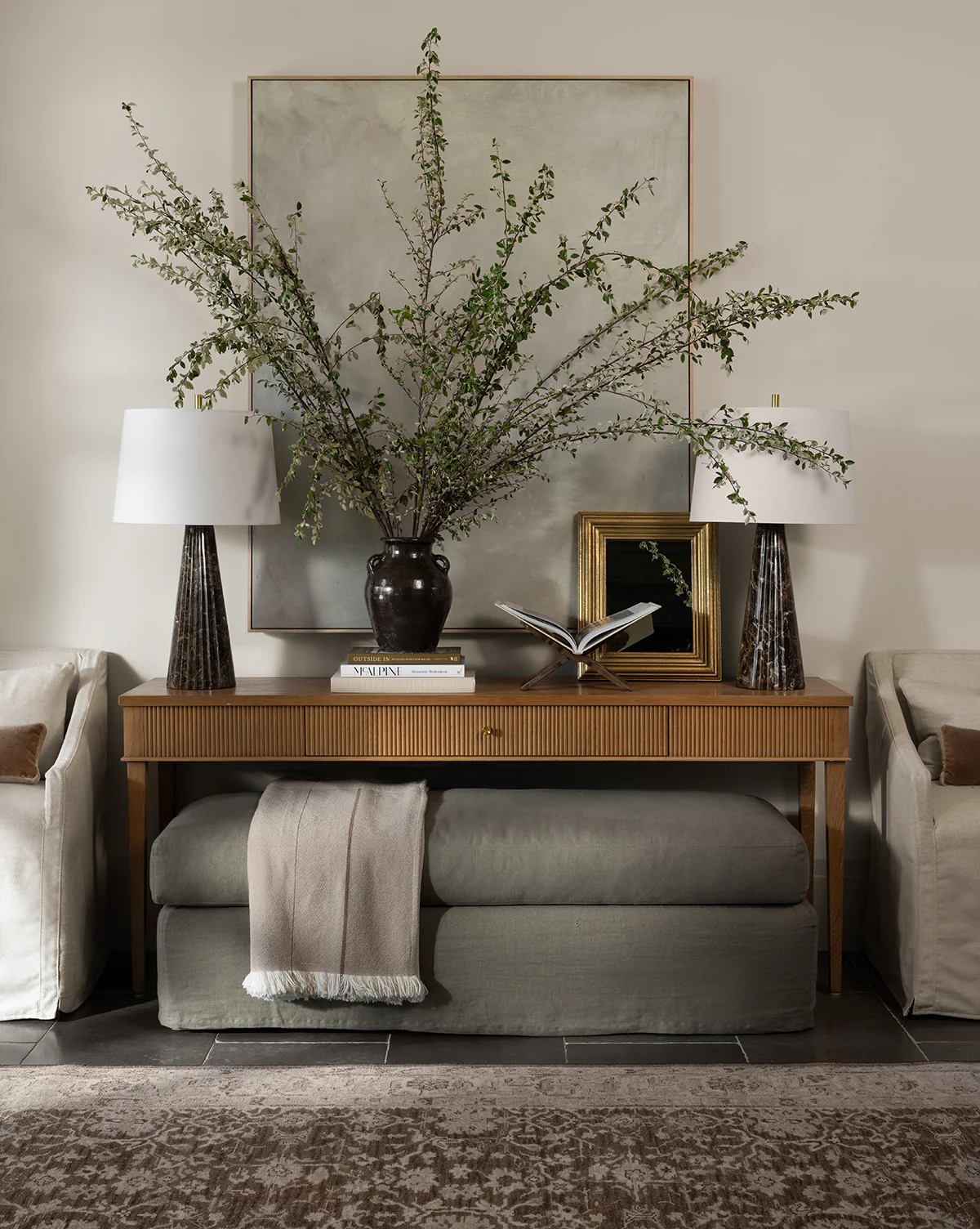 Macy Slipcover Ottoman - Image 3