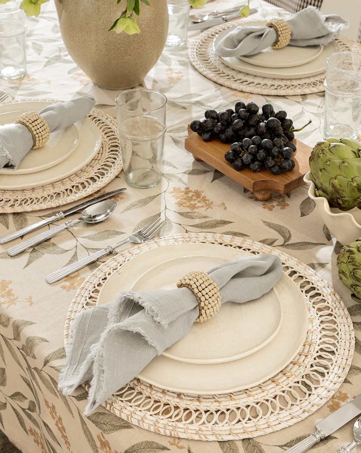 Mango Wood Bead Napkin Rings (Set of 4) - Image 2