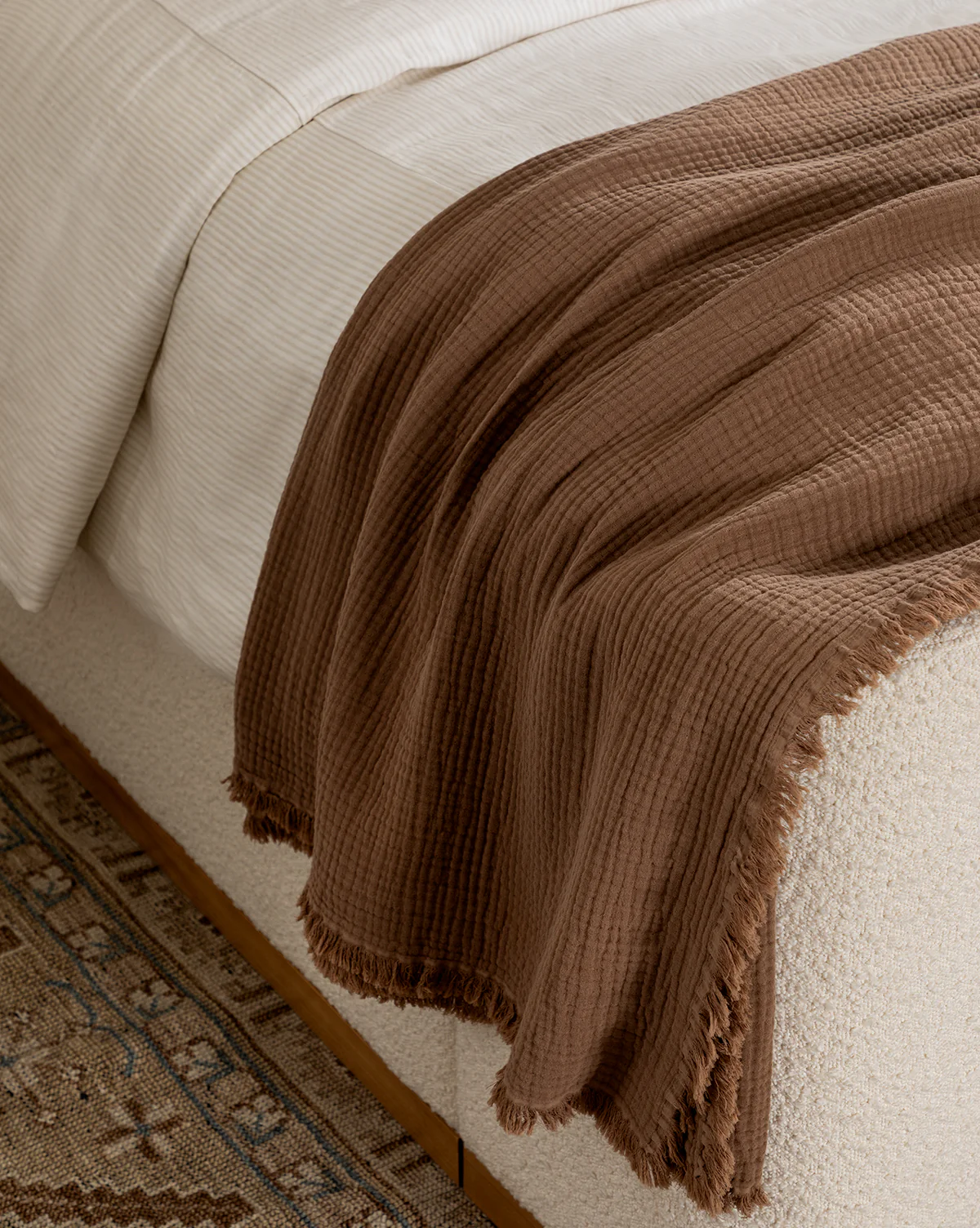 Marinella Oversized Waffle Throw
