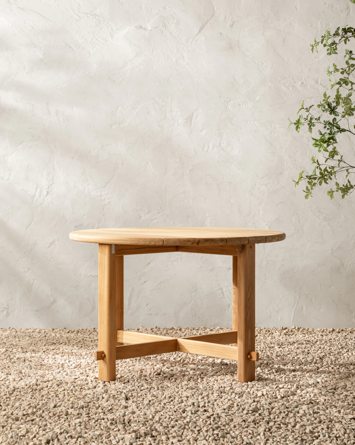 McCarthy Round Teak Outdoor Dining Table - Image 3