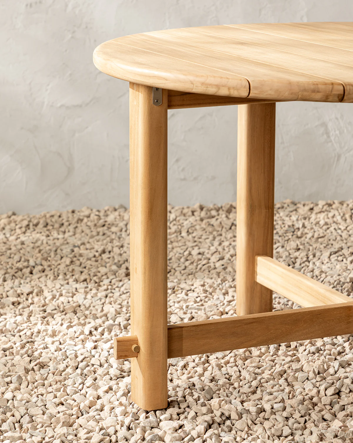 McCarthy Round Teak Outdoor Dining Table - Image 5