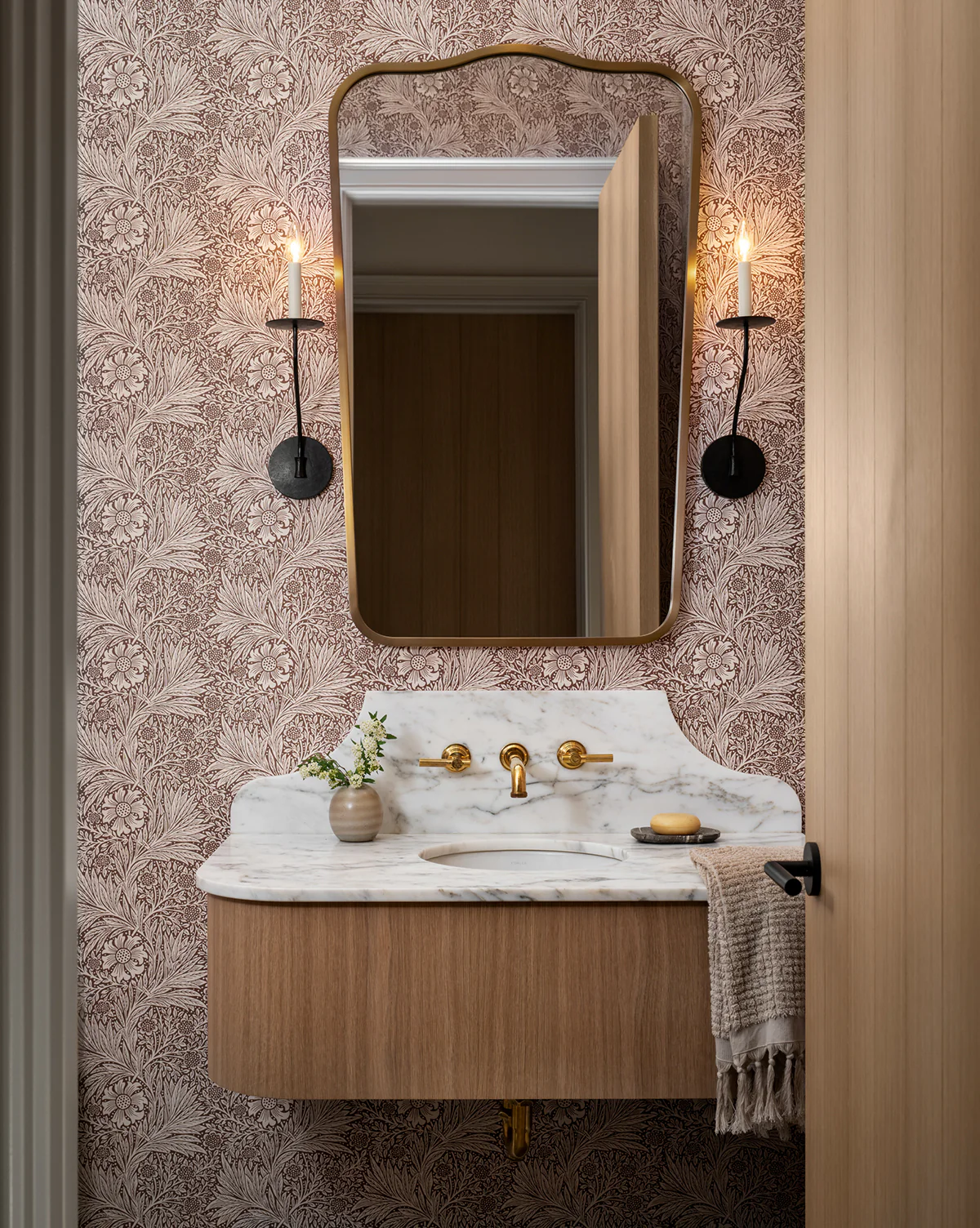 Morris & Co. x McGee & Co. Marigold Umber Wallpaper - Image 3