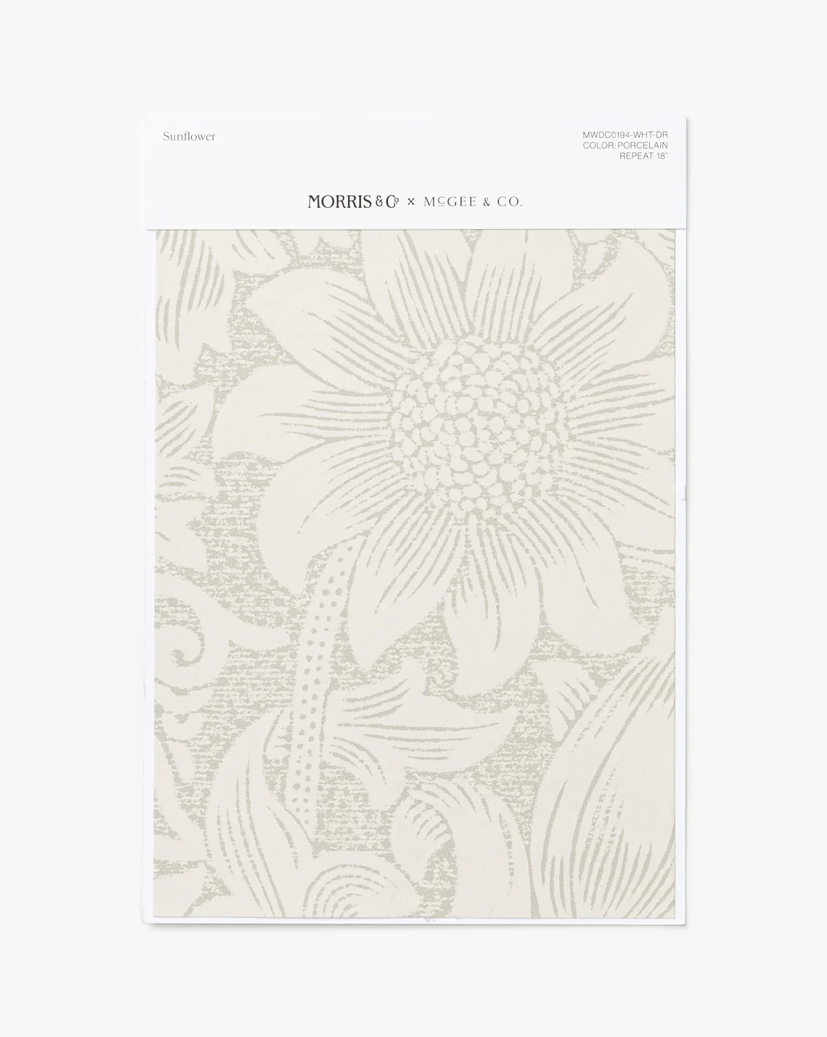 Morris & Co. x McGee & Co. Sunflower Porcelain Wallpaper Swatch