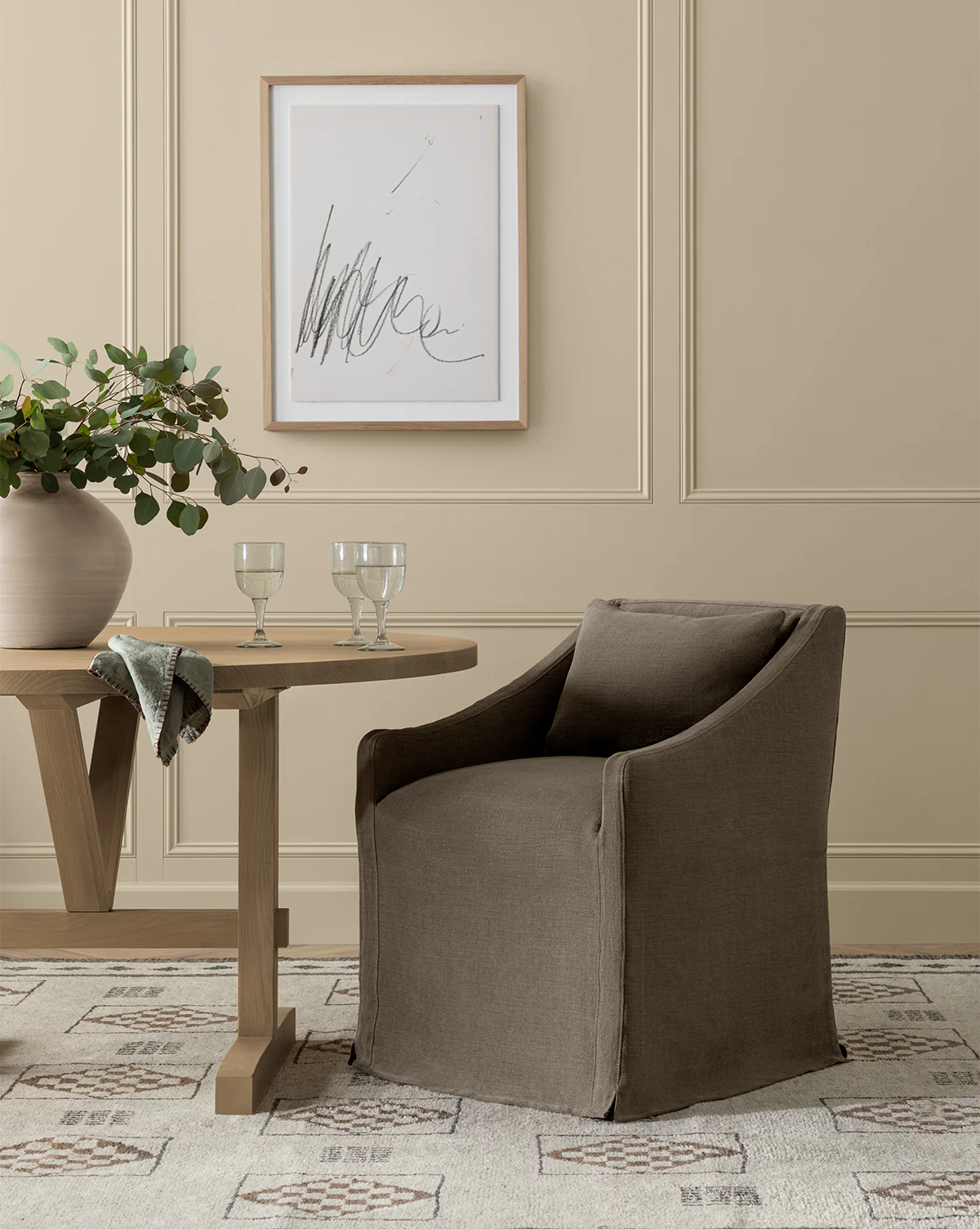 Olivier Slipcover Dining Arm Chair - Image 4