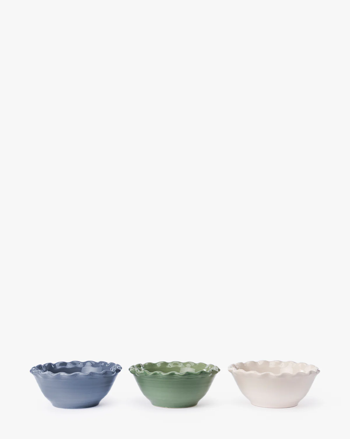 Scalloped Stoneware Bowls (Set of 3) - Image 4