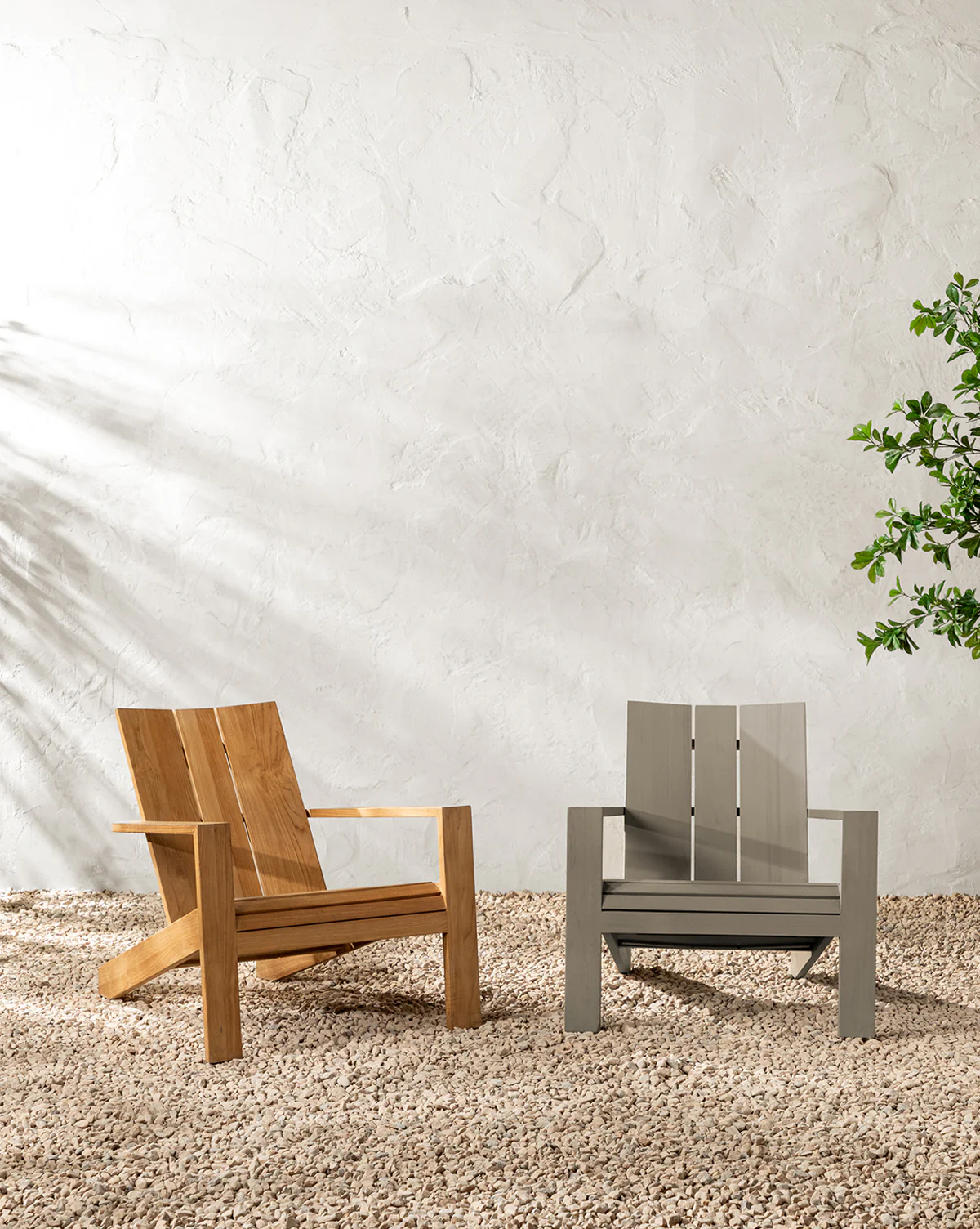 Triby Gray Teak Outdoor Lounge Chair - Image 6