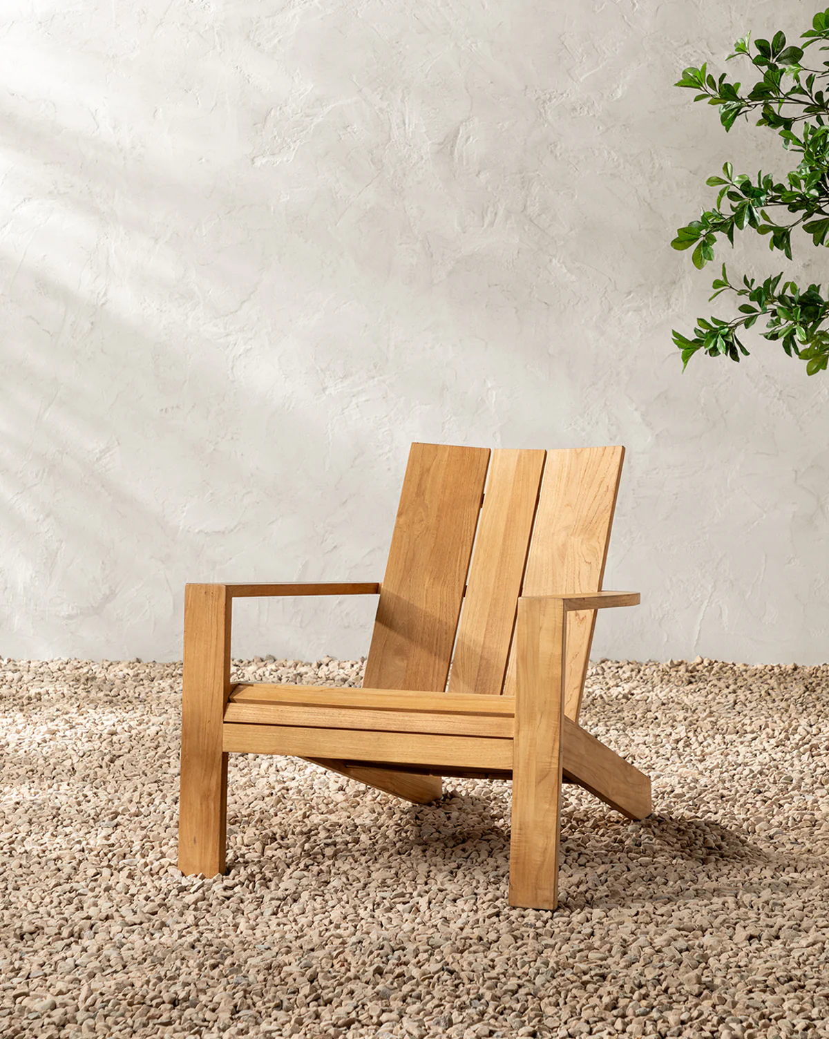 Triby Teak Outdoor Lounge Chair - Image 3