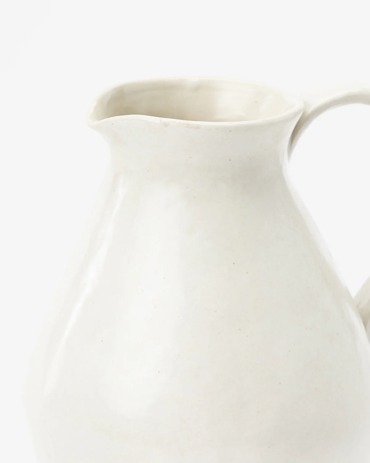 White Ceramic Pitcher - Image 3